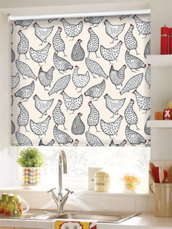 Chickens Cream Roller Blind