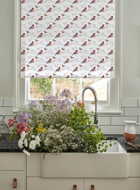 Bullfinch Roller Blind by Lorna Syson