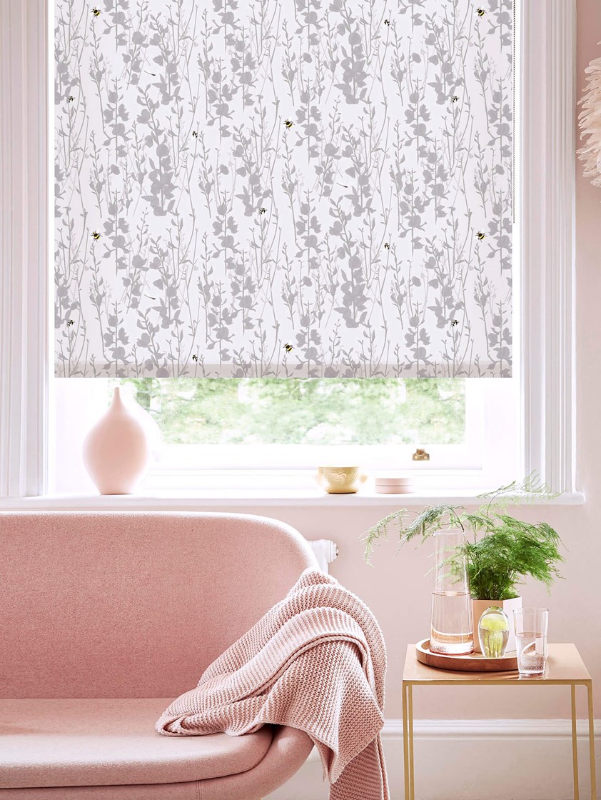 Broom and Bee Dusk Roller Blind by Lorna Syson