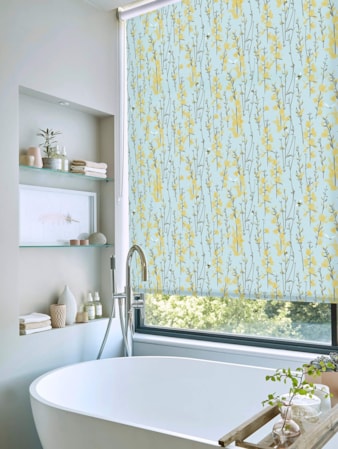 Broom and Bee Sky Roller Blind by Lorna Syson