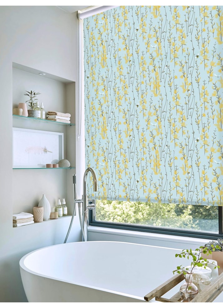 Broom and Bee Sky Roller Blind by Lorna Syson