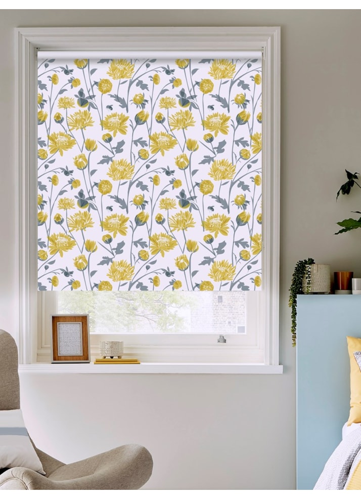 Chrysanthemum Roller Blind by Lorna Syson