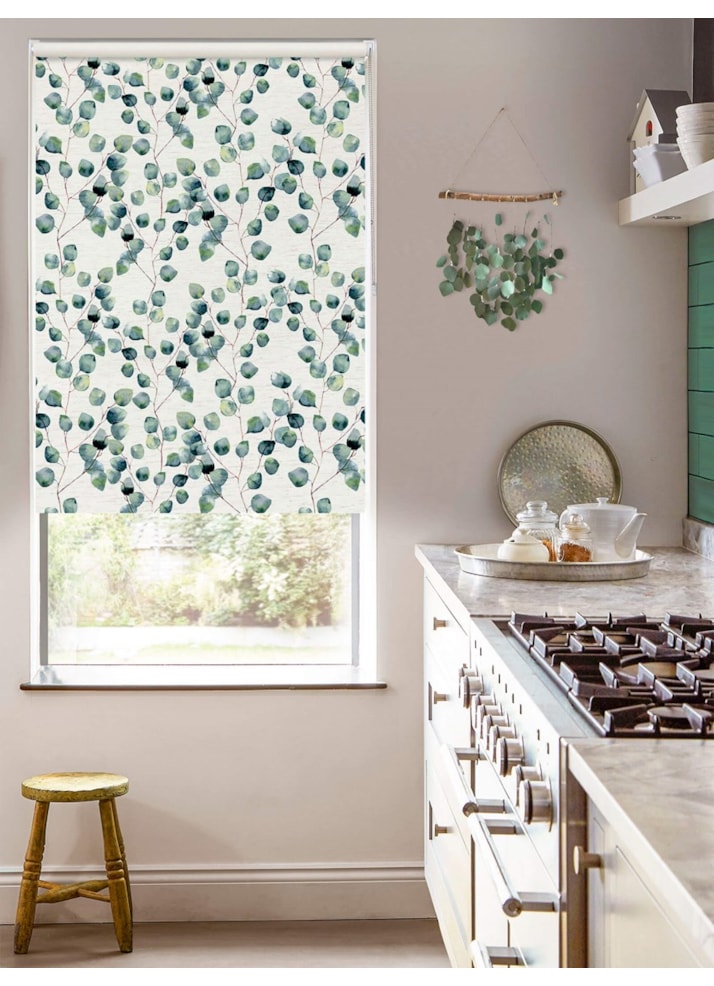 Climbers Forest on Linen Blackout Roller Blind