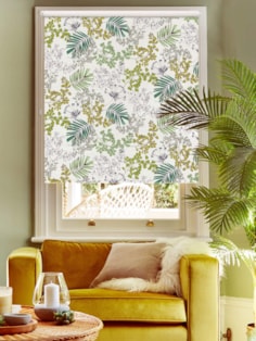 Maidenhair Fern on Linen Blackout Roller Blind