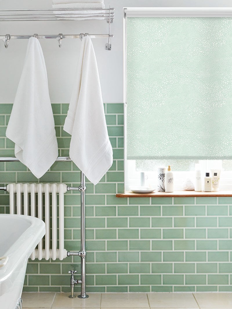 Cascade Mint Green Roller Blind