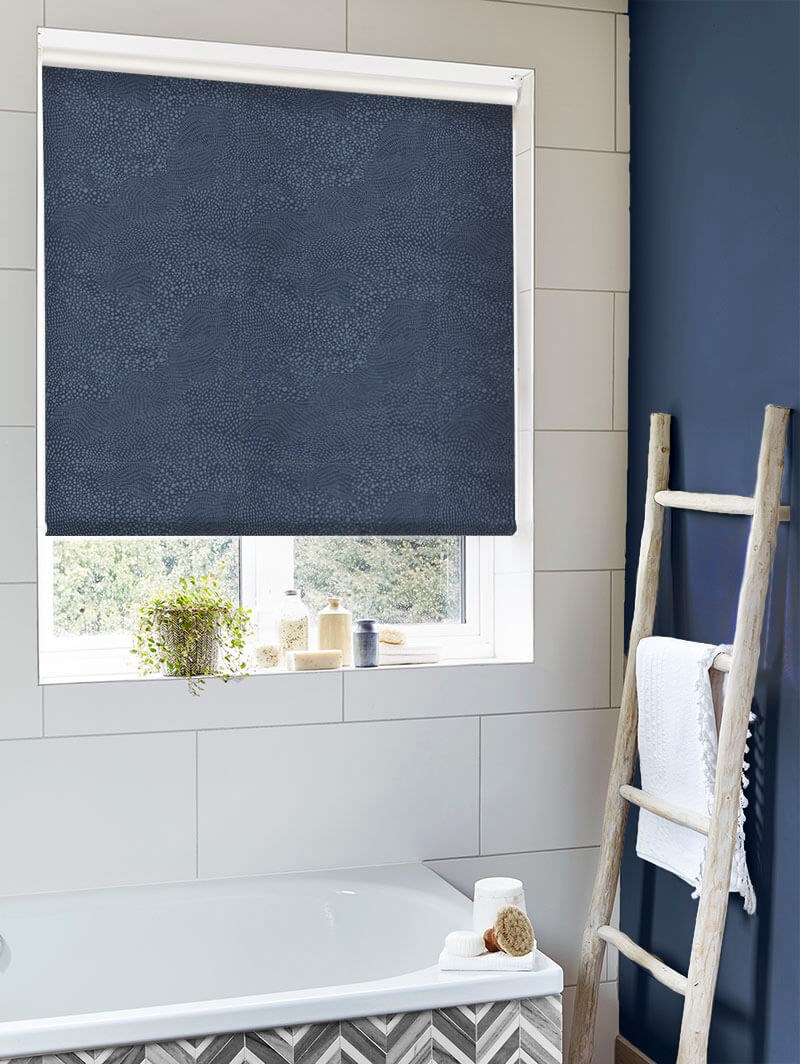 Cascade Ocean Blue Roller Blind