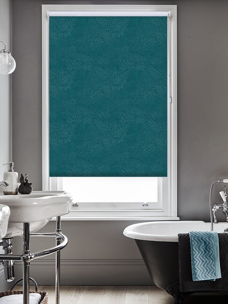 Cascade Teal Roller Blind