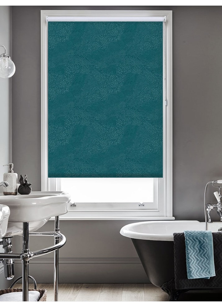 Cascade Teal Roller Blind