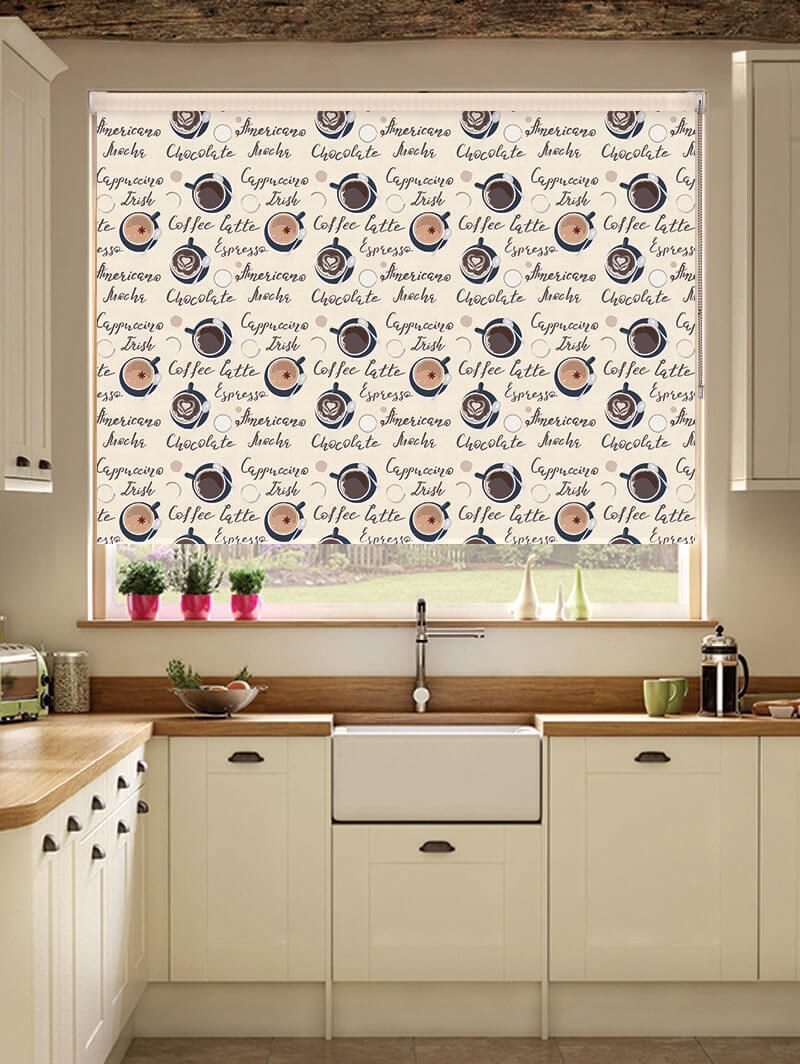 Cosy Cuppa Sandstone Roller Blind