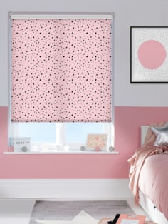 Dalmatian Blush Pink Roller Blind