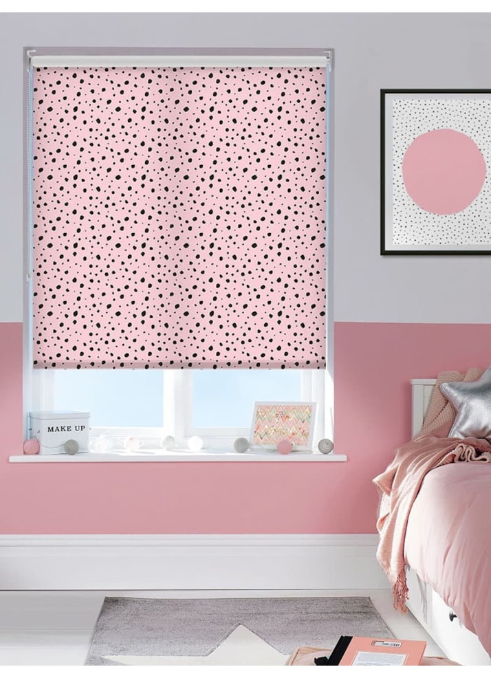 Dalmatian Blush Pink Roller Blind