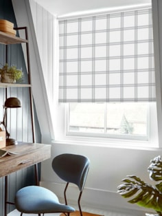 Herringbone Check Natural Roller Blind