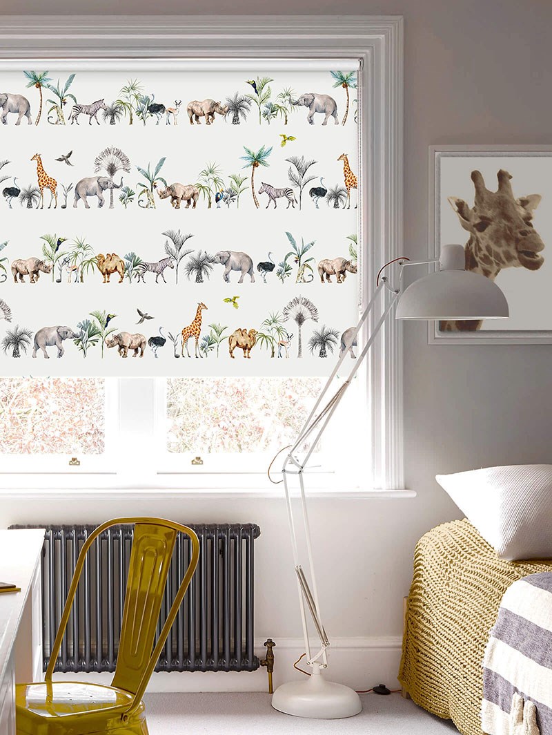 Kalahari Natural Safari Animal Childrens Roller Blind