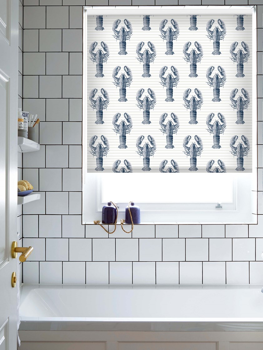 Lobster Navy Roller Blind