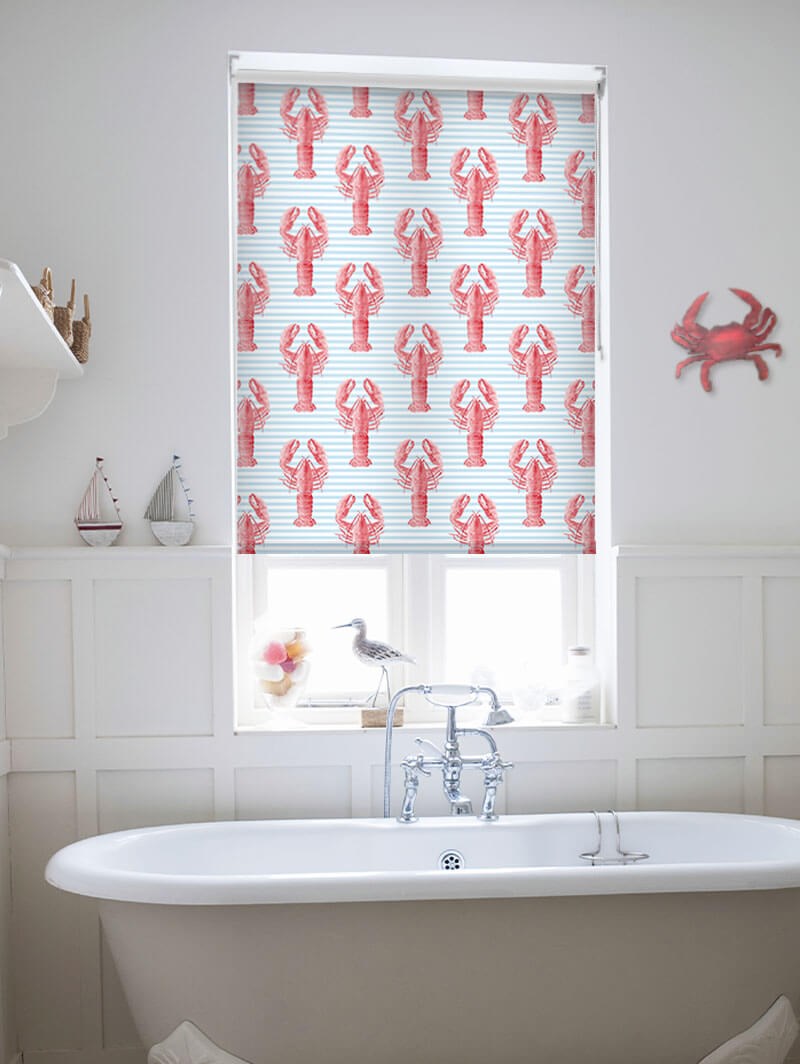 Lobster Red Roller Blind