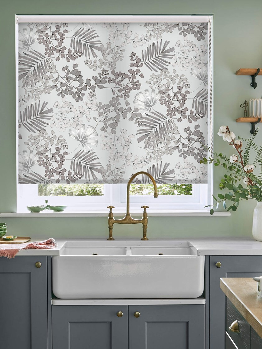 Maidenhair Dove Grey Roller Blind