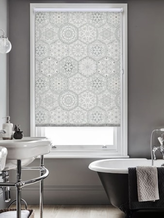 Moroccan Tile Grey Roller Blind