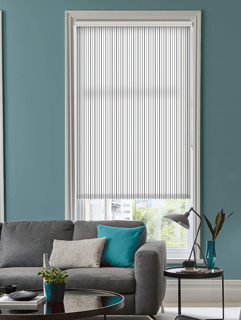 Pinstripe Grey Roller Blind