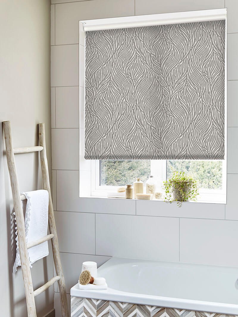 Ripple Pale Grey Roller Blind