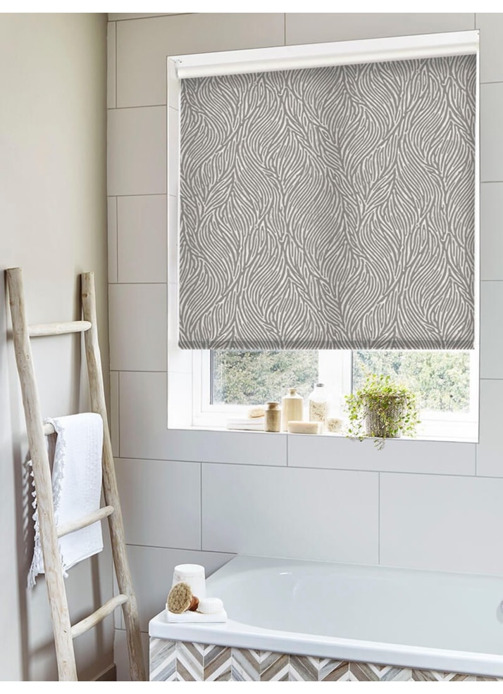 Ripple Pale Grey Roller Blind