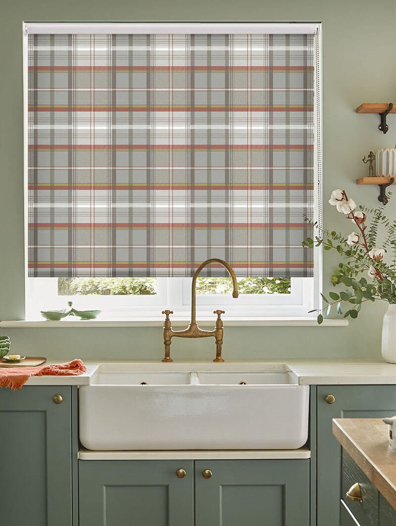 Tartan Rust Roller Blind