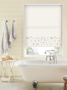 Butterfly Meadow Border Natural Roller Blind