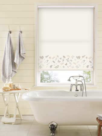 Butterfly Meadow Border Natural Roller Blind