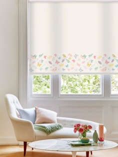 Butterfly Meadow Border Spring Roller Blind