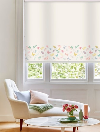 Butterfly Meadow Border Spring Roller Blind