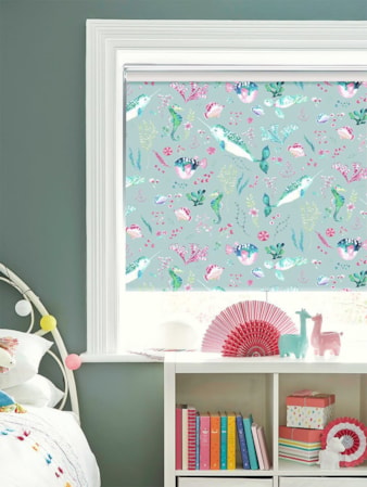 Enchanted Ocean Sky Cordless Spring Loaded Roller Blind