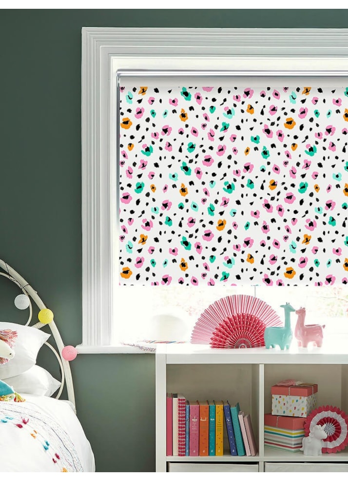 Leopard Print Multi Cordless Spring Loaded Roller Blind