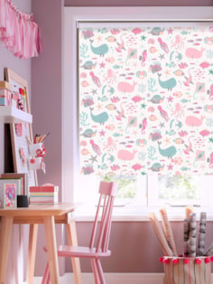 Under The Sea Candy Cordless Spring Loaded Roller Blind