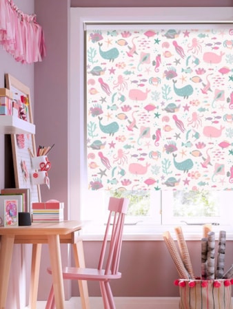 Under The Sea Candy Cordless Spring Loaded Roller Blind