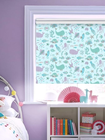 Under The Sea Sky Cordless Spring Loaded Roller Blind