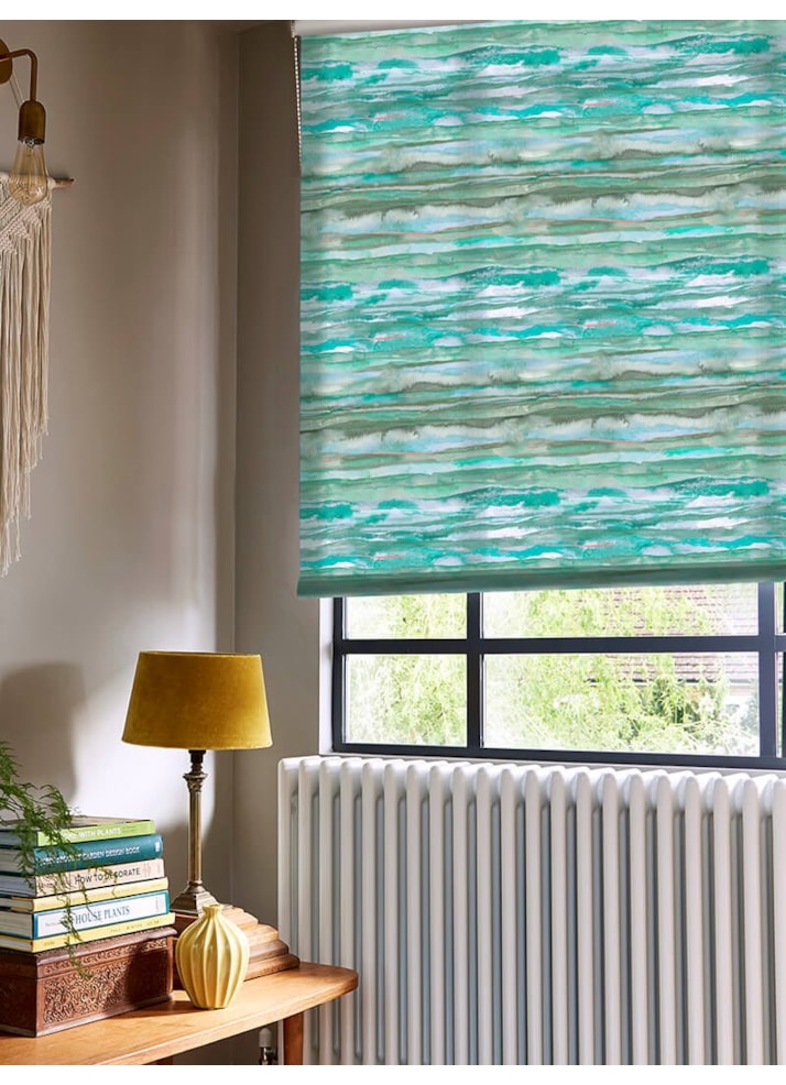 Aquarelle Stripe Aqua Roller Blind