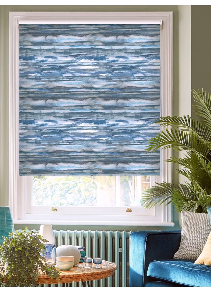 Aquarelle Stripe Denim Roller Blind