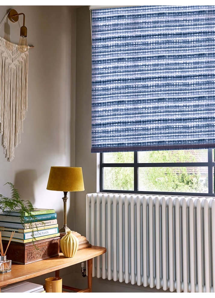 Shibori Stripe Indigo Roller Blind