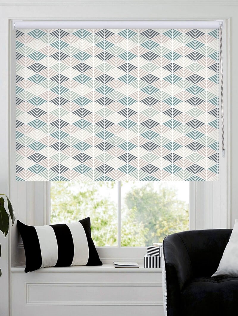 Dusky Stripes Geometric Roller Blind