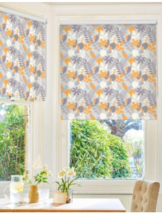 Fallen Leaves Floral Roller Blind