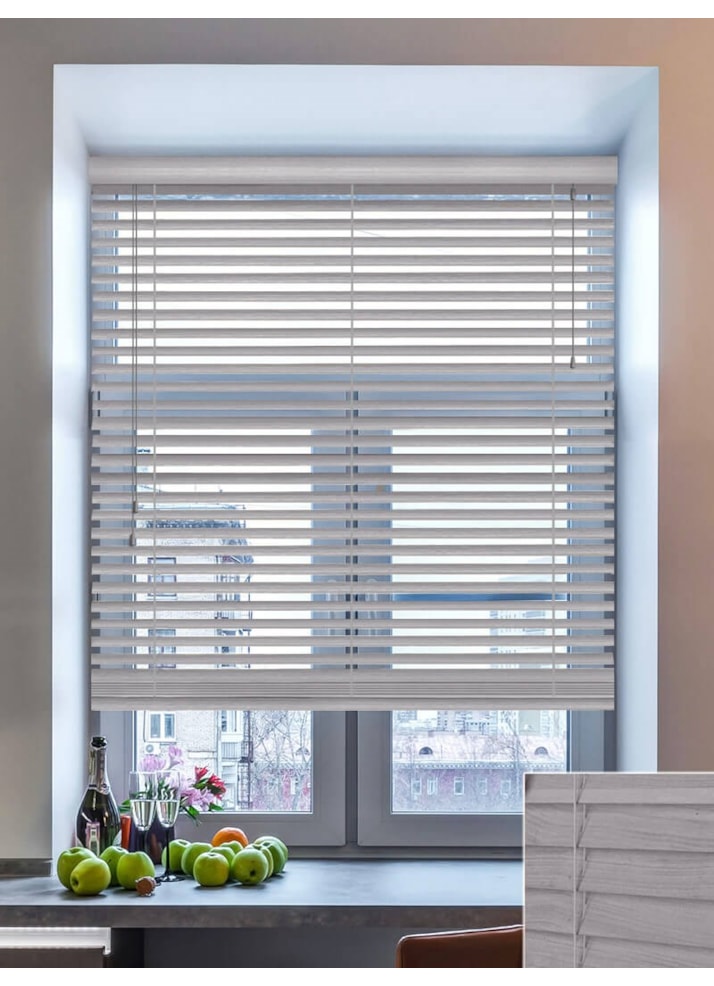 Mastiff Grey Wood Grain Faux Wood Venetian Blind