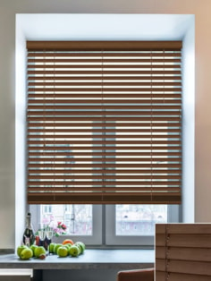 Cool Walnut Real Wood Venetian Blind