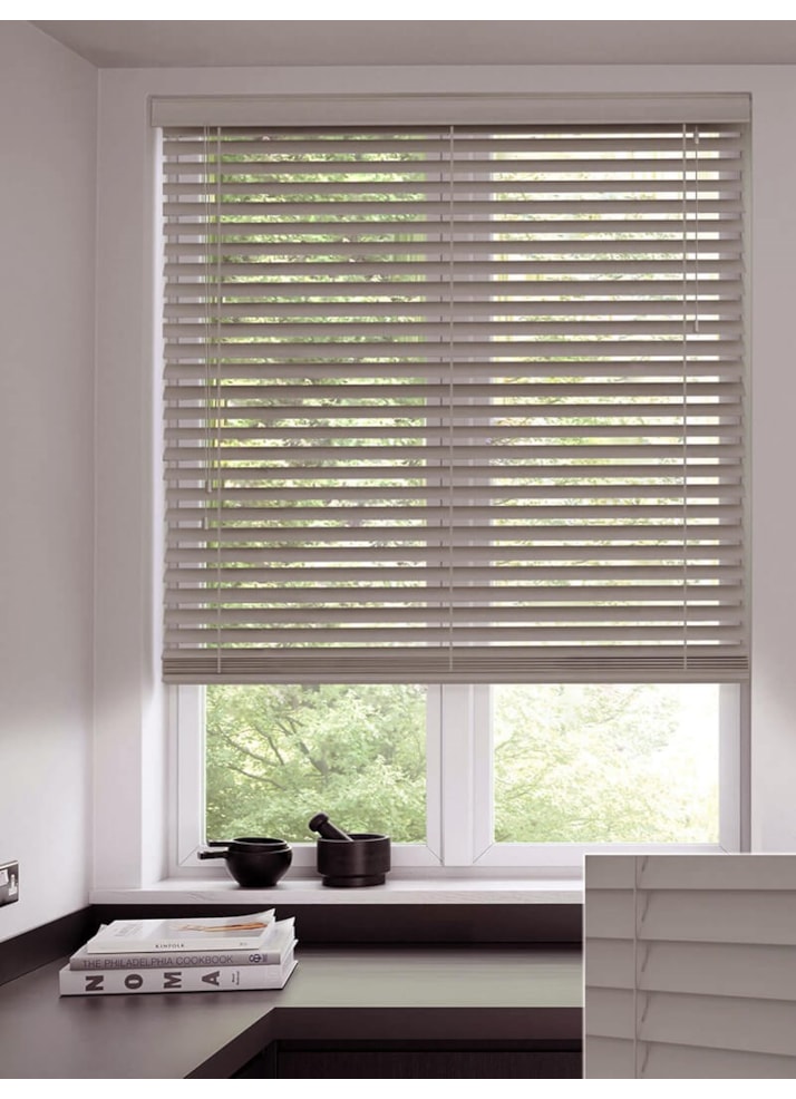 Helmet Grey Real Wood Venetian Blind