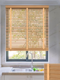 Timeless Oak Real Wood Venetian Blind With Tapes