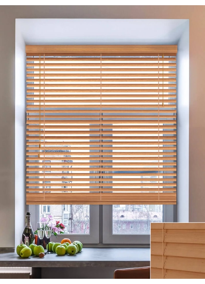 Toasted Oak Real Wood Venetian Blind