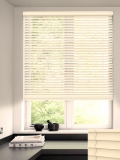 Warm White Real Wood Venetian Blind