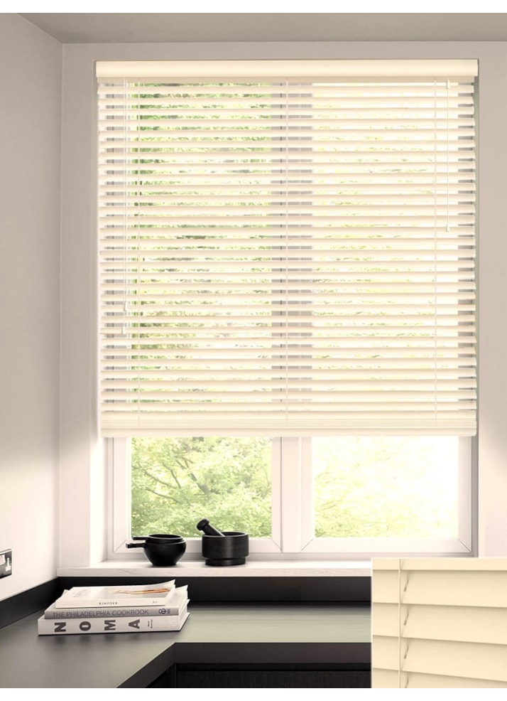 Warm White Real Wood Venetian Blind