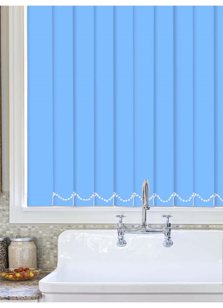 French Blue Waterproof 89mm Vertical Blind