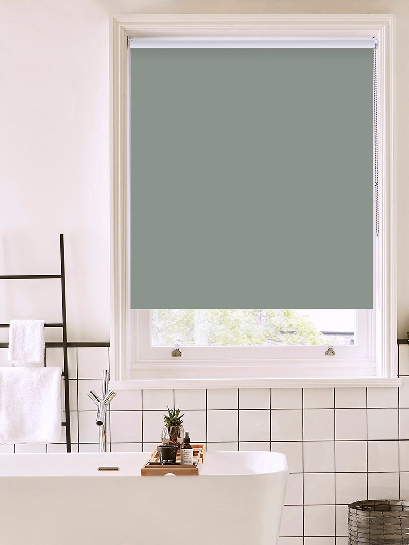 Garden Path Grey Bathroom Roller Blind