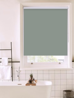 Garden Path Grey Bathroom Roller Blind