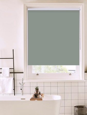 Garden Path Grey Bathroom Roller Blind